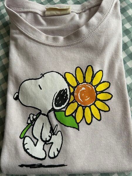 スヌーピー ひまわり プリントTシャツ 半袖 S