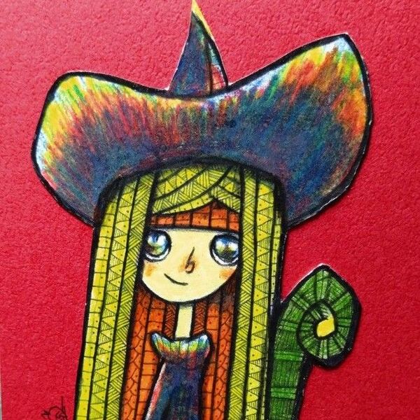 【ザビちゃん】【原画肉筆】魔女ちゃん