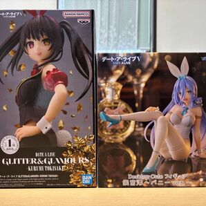 デート・ア・ライブ GLITTER&GLAMOURS 時崎狂三 Desktop Cute 崇宮澪 バニー フィギュア2点セット