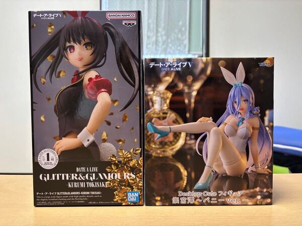 デート・ア・ライブ GLITTER&GLAMOURS 時崎狂三 Desktop Cute 崇宮澪 バニー フィギュア2点セット