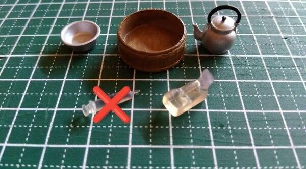 希少品 ミニチュア 看病セット ヤカン 洗面器 タライ 尿瓶