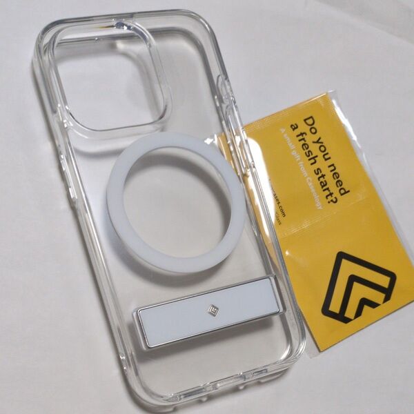 【iPhone15Pro用】Caseology カペラ・マグ・キックスタンド iPhone クリアケース リング スタンド付き