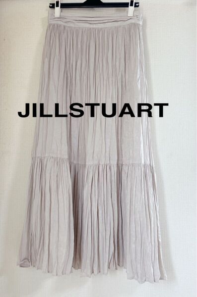 JILLSTUART プリーツスカート ロングスカート ベージュ Lサイズ