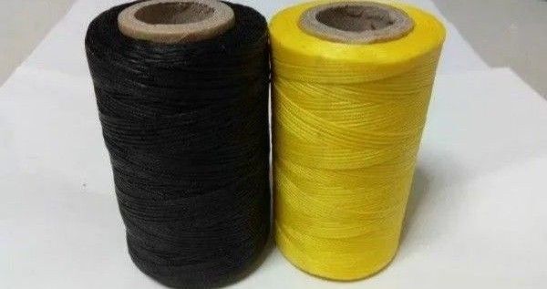蝋引き糸 黄 黒 2色 セット レザークラフト