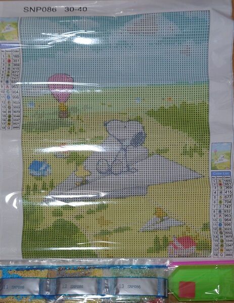 《新品未使用品》ダイヤモンドアートキット SNOOPY紙飛行機