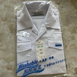 Yシャツ 白 ワイシャツ 半袖カッターシャツ 学生服 スクールシャツ 120
