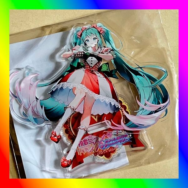 セガラッキーくじオンライン 初音ミク×オシャレ魔女ラブandベリー C賞 アクリルスタンド ラブリーストロベリー