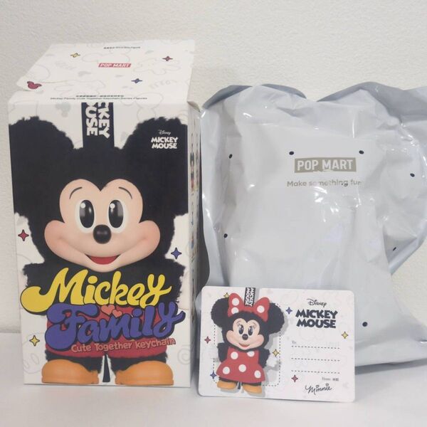 未開封 POPMART DISNEY ミッキーファミリー キュート トゥギャザー ぬいぐるみ キーチェーン ミニーちゃん