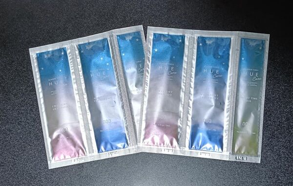 ナンバースリー ヒュウ ナイトケア 3連サシェット シャンプー 10ml・トリートメント 10g・ヘアオイル 2ml お試しセット