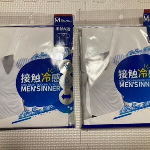 メンズMサイズ 半袖肌着 接触冷感 白 2枚 インナー DI