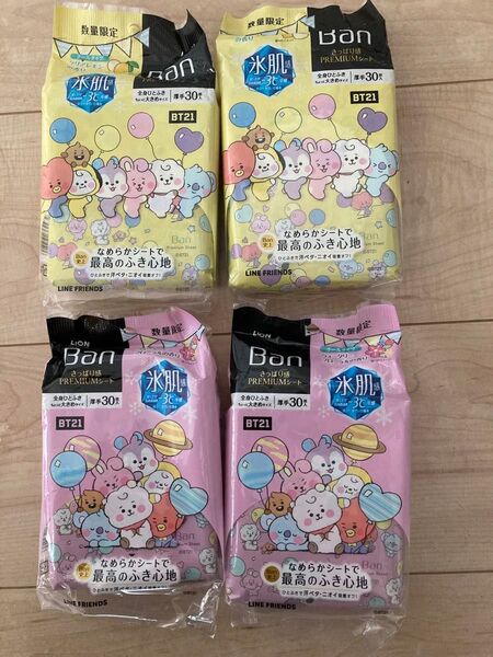 【数量限定BT21デザイン】 Ban さっぱり感プレミアムシート 氷肌 ボディシート 汗拭きシート