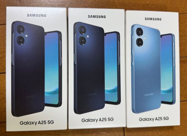 【ソフトバンク版 未開封品3台】Galaxy A25 5G スマートフォン Samsung ブラックx2 ブルーx1