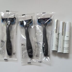 カミソリ3本 シェービングフォーム3本セット 未使用