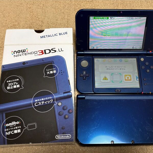 new 3ds ll メタリックブルー 箱付き Nintendo New ニンテンドー 3DS LL 本体 2台 任天堂