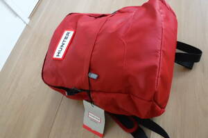  tax un- necessary special price tag equipped!HUNTER Hunter largish with logo red red man woman OK rucksack bag pack!