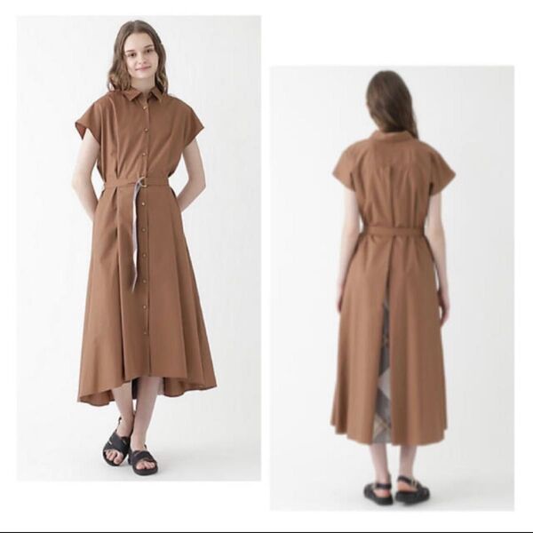 クリーニング済み 人気 完売 ブルーレーベル クレストブリッジ シャツワンピース ワッシャーブロードワンピース