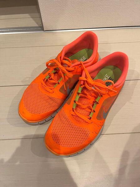NIKE FREE RUN +3 オレンジ 27.5cm