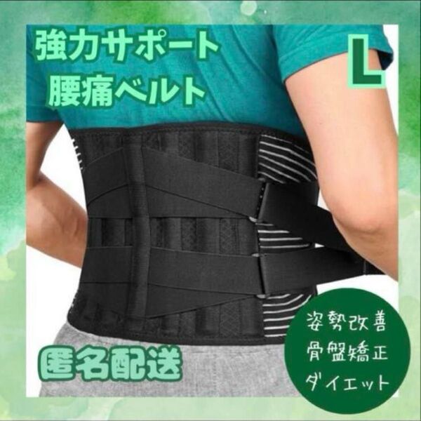 コルセット 骨盤矯正 サポーター 腰痛ベルト 男女兼用 姿勢補正 ブラック L