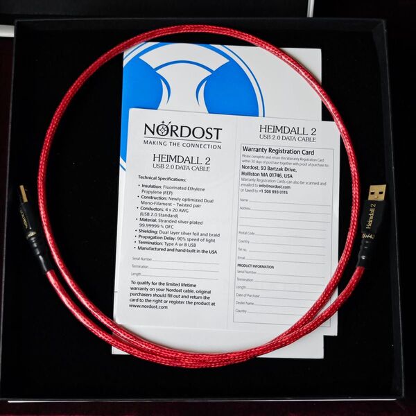NORDOST HEIMDALL2 USBケーブル ABタイプ 1.0m エレクトリ正規輸入品 中古 箱付き ノードスト
