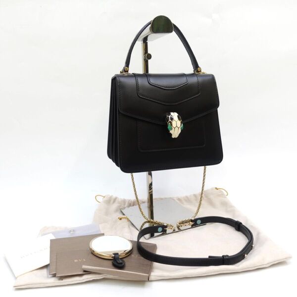【価格相談可能】BVLGARI フォーエバー ミディアム トップハンドル ショルダーバッグ