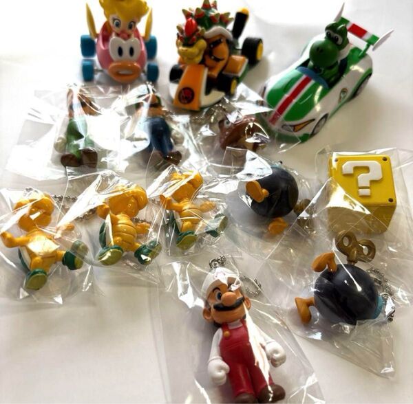 13点セット 新品 スーパーマリオ フィギュア キーホルダー カート