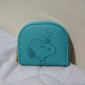 スヌーピー ミニ財布 グリーン