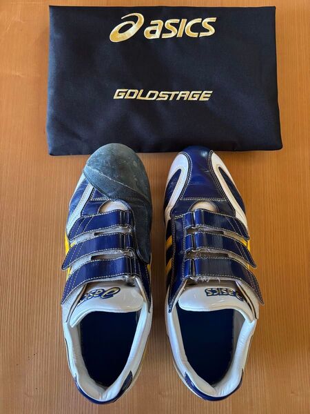 asics GOLDSTAGE 野球用オーダースパイク 左投げ用P革付き 28cm