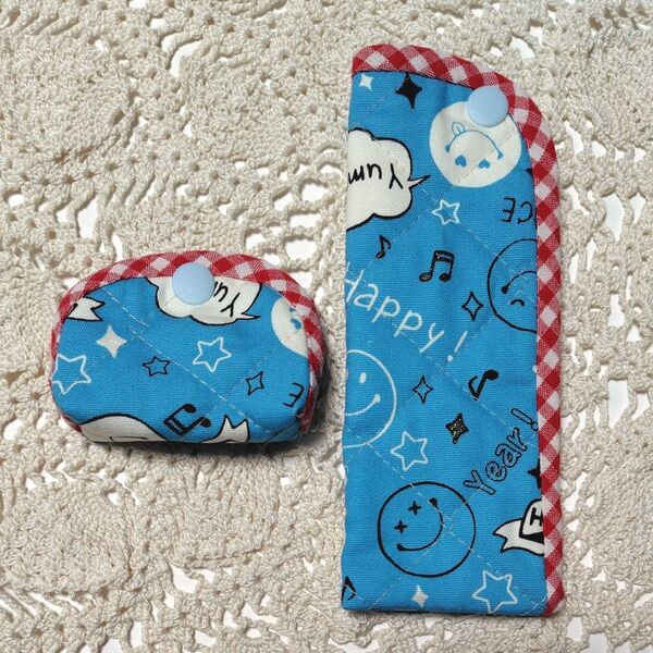 ハンドメイド 縦型 メガネケース
