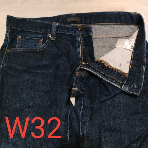 ユニクロ W32 UNIQLO JEANS 赤耳 セルビッヂ ストレート ジーンズ デニム:ヤマト運輸のネコポス 実現(._.!?
