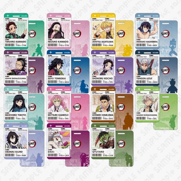 鬼滅の刃 ufotable限定特典 ラゲッジタグ風カード 全15枚セット