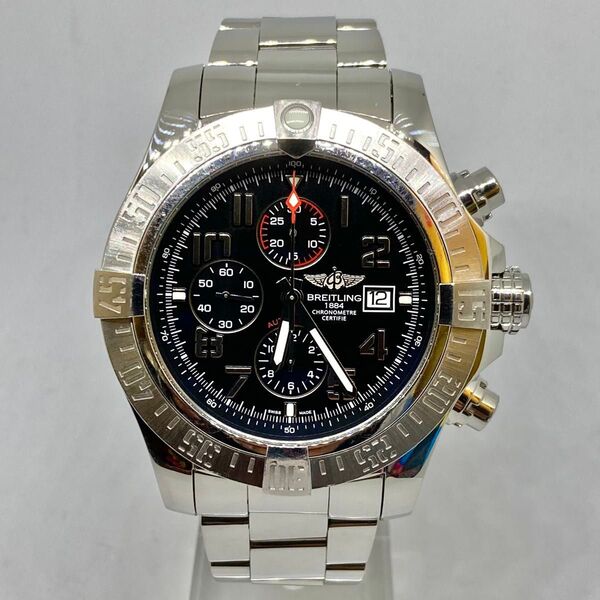 稼働品★精度良好 BREITLING ブライトリング A13371 スーパーアベンジャーⅡ クロノグラフ 自動巻き 腕時計