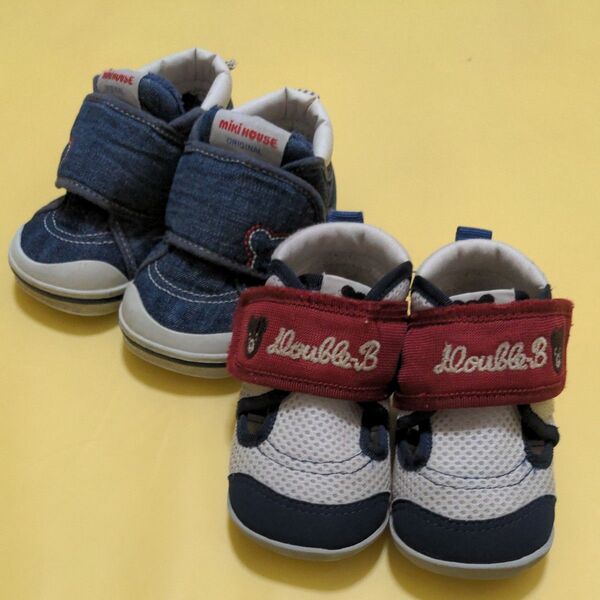 mikihouse ベビーシューズ サマーシューズ 12.5cm 13cm 2足セット ミキハウス ダブルB
