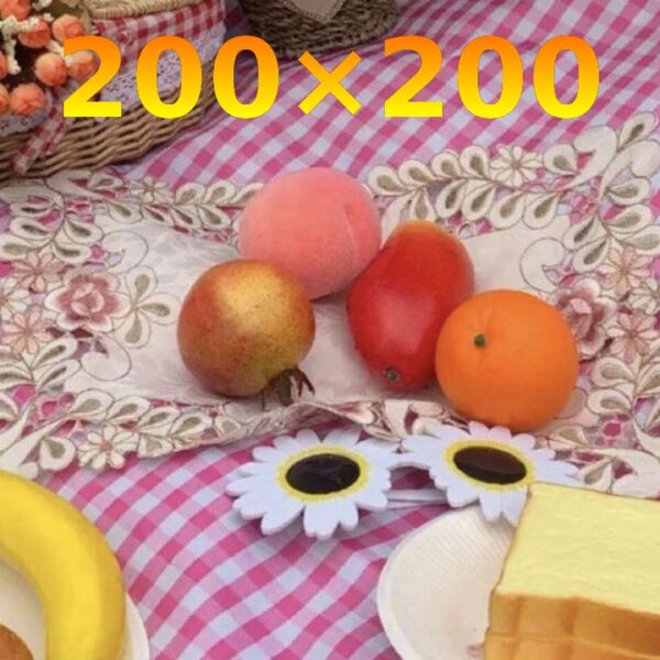 【大判・防水】レジャーシート赤 レッド コンパクト収納200×200 ピクニック ピクニック 折りたたみ キャンプ 大判