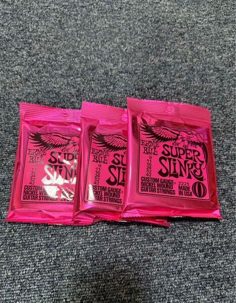 新品 3個 Ernie Ball アーニーボール エレキギター弦