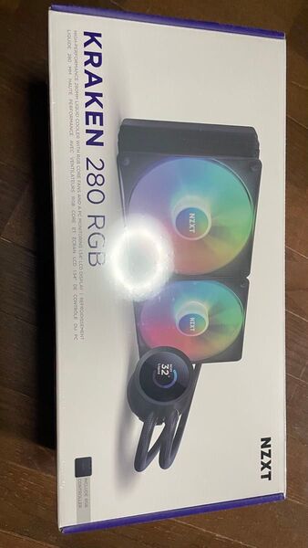 NZXT KRAKEN RGB 280 Black 簡易水冷CPUクーラー RL-KR280-B1 RGBファン 2基