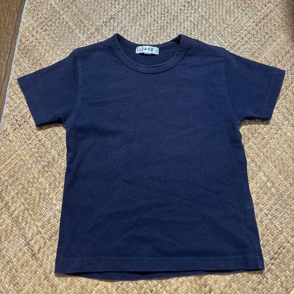 JACE 100サイズ Tシャツ ネイビー キッズ 子ども 春夏 半袖 無地 綿100%