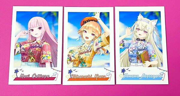 ホロライブ チェキ風カード EXPO 2024 fes フワワ・アビスガード 森カリオペ 小鳥遊キアラ