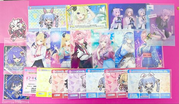 ホロライブ ウエハース カード ステッカー シール まとめ 兎田ぺこら 雪花ラミィ 猫又おかゆ 博衣こより 百鬼あやめ グッズ
