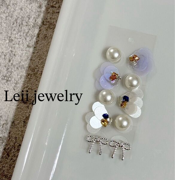 No.16耳つぼジュエリー/耳ツボジュエリー 金粒10粒クリアシート透明シール スパンコールアクセサリー