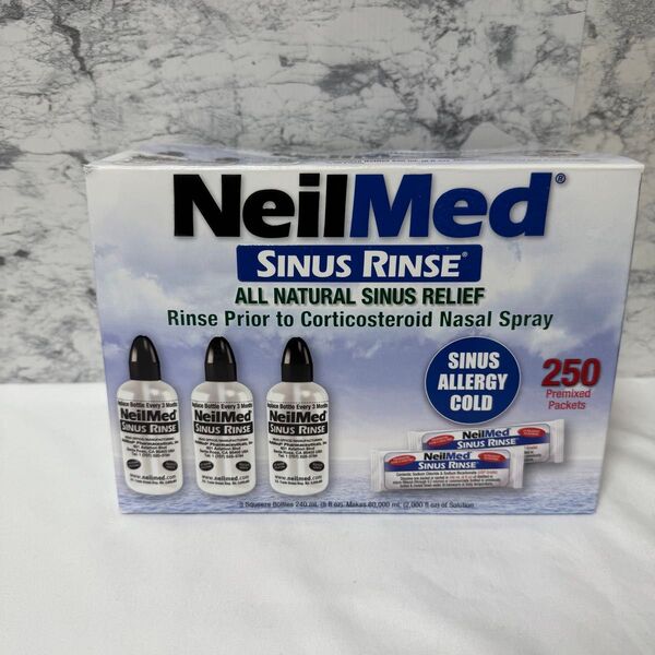ウイルス、花粉対策に!! 新品未使用 ニールメッド 250包洗浄ボトル 鼻うがい NeilMed
