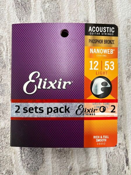 エリクサー アコースティックギター弦 ELIXIR 2セット