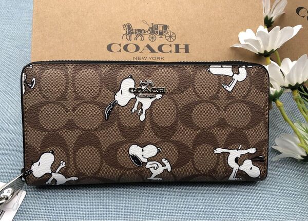 コーチ COACH 長財布 財布 贈り物 シグネチャー SNOOPY スヌーピー メンズ レディース