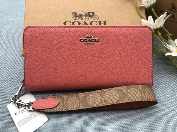 COACH 長財布 財布 コーチ プレゼント 贈り物 ギフト レディース ピンク