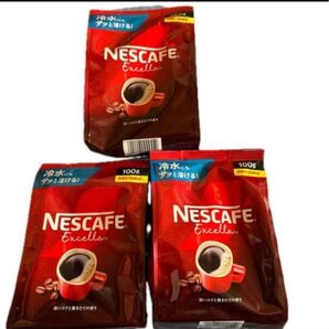 ネスカフェ エクセラ インスタントコーヒー 冷水にもサッと溶ける! 100g 3袋