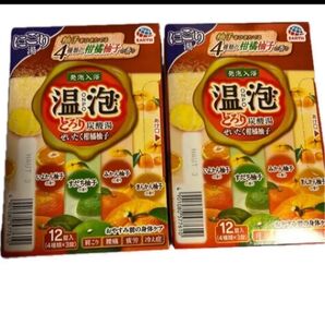 温泡 とろり炭酸湯 ぜいたく柑橘柚子 2箱 (24錠)