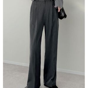 Re:EDIT リエディ 裏微起毛ツータックワイドパンツ 低身長