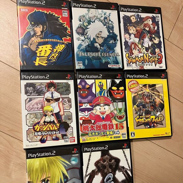PlayStation2 ソフト8本 まとめ売り TOD2 TOL 桃鉄 押忍番長 サモンナイト3 ガッシュ ジャンク PS2