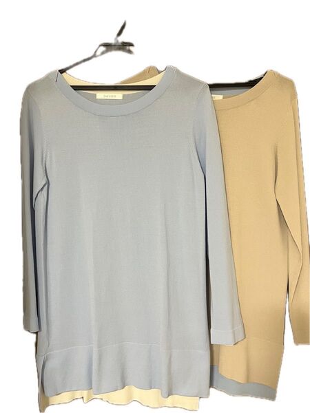 【DoCLASSE 】春夏薄手ニットプルオーバー2枚セット M size