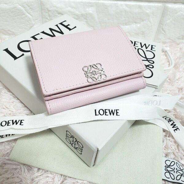LOEWE ロエベ アナグラムトライフォールド ピンクブロッサム 日本限定極美品