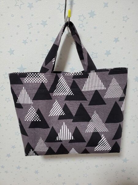 ハンドメイド トートバッグ 幾何学模様
